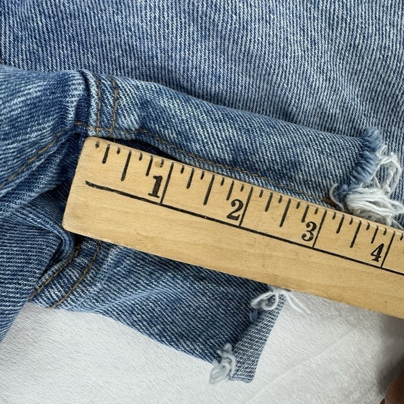 Rolla's Original High Rise Cutoff Short Overalls Denim Jean Women's Size Small - Picture 7 of 9